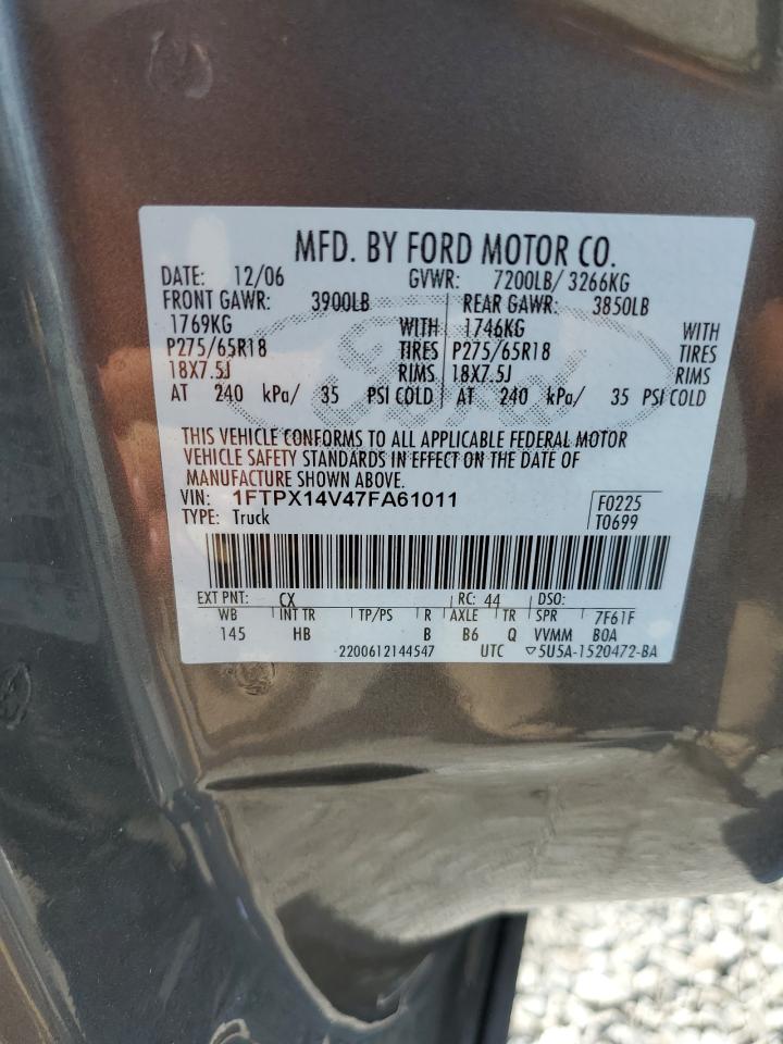 1FTPX14V47FA61011 2007 Ford F150