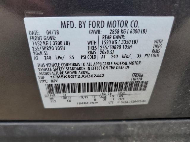 2018 FORD EXPLORER S - 1FM5K8GT2JGB62442