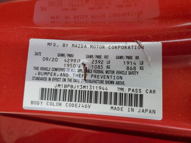 2021 Mazda 3 VIN: JM1BPBJY3M1311944 Lot: 58060824
