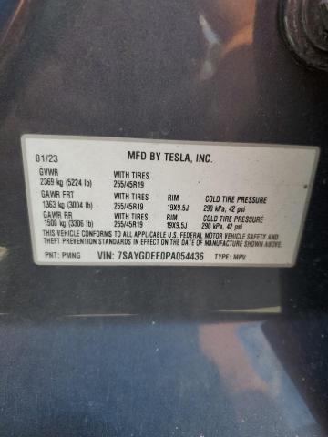 2023 Tesla Model Y VIN: 7SAYGDEE0PA054436 Lot: 59064264