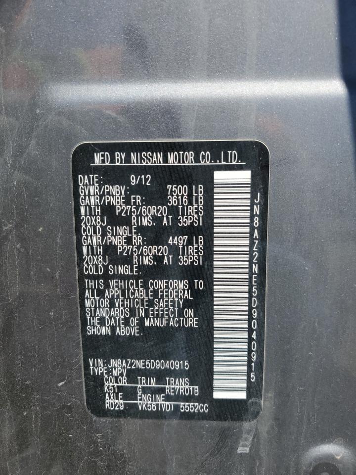 JN8AZ2NE5D9040915 2013 Infiniti Qx56