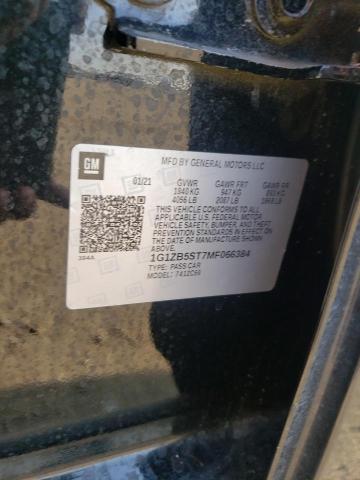 2021 Chevrolet Malibu Ls VIN: 1G1ZB5ST7MF066384 Lot: 58787024