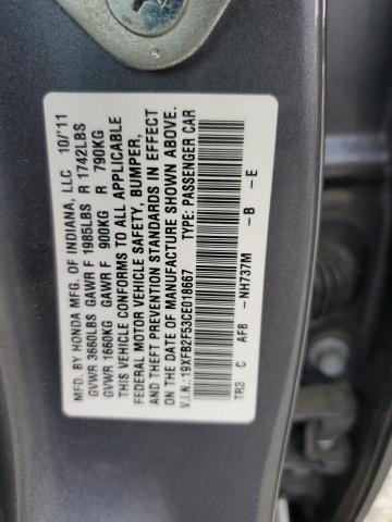 2012 Honda Civic Lx VIN: 19XFB2F53CE018667 Lot: 56959324