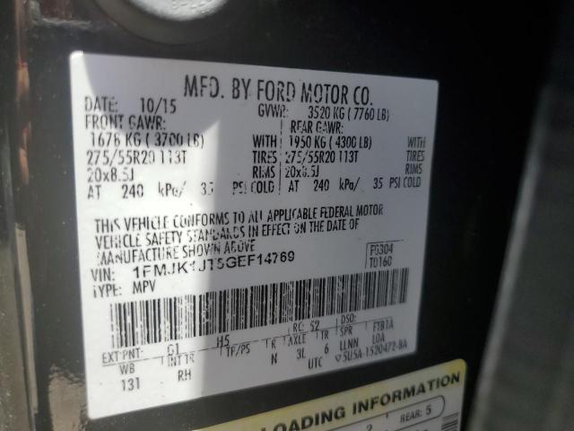 2016 Ford Expedition El Xlt VIN: 1FMJK1JT5GEF14769 Lot: 57541094