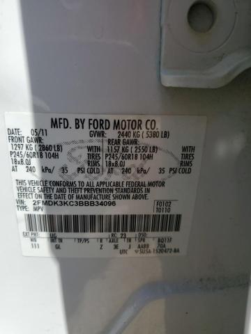 2011 Ford Edge Limited VIN: 2FMDK3KC3BBB34096 Lot: 60040754