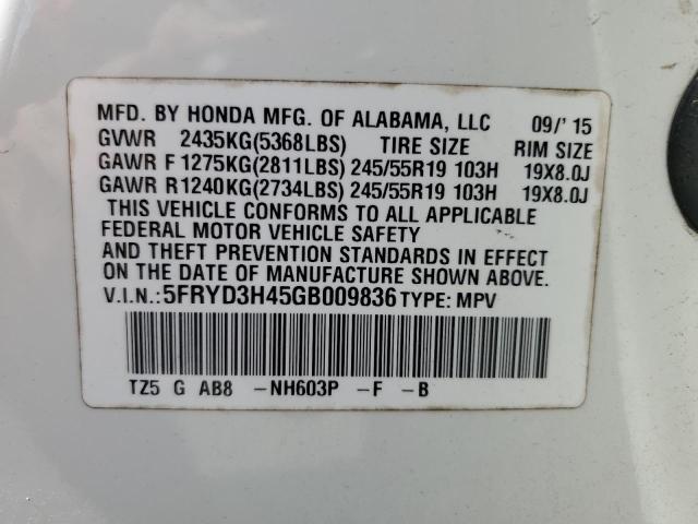 2016 Acura Mdx Technology VIN: 5FRYD3H45GB009836 Lot: 60509284