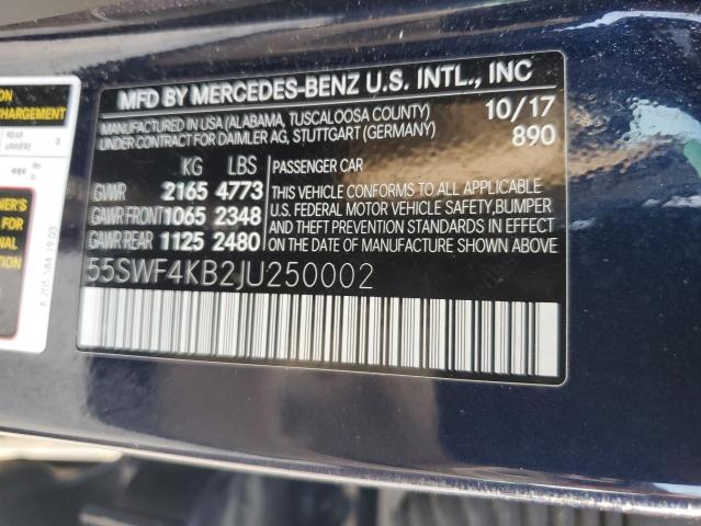 2018 MERCEDES-BENZ C 300 4MAT - 55SWF4KB2JU250002