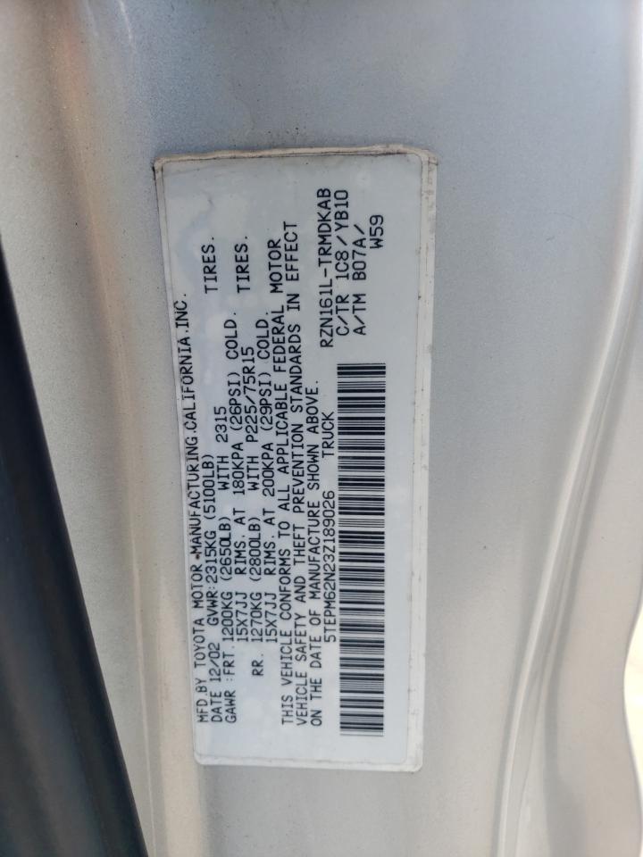 5TEPM62N23Z189026 2003 Toyota Tacoma