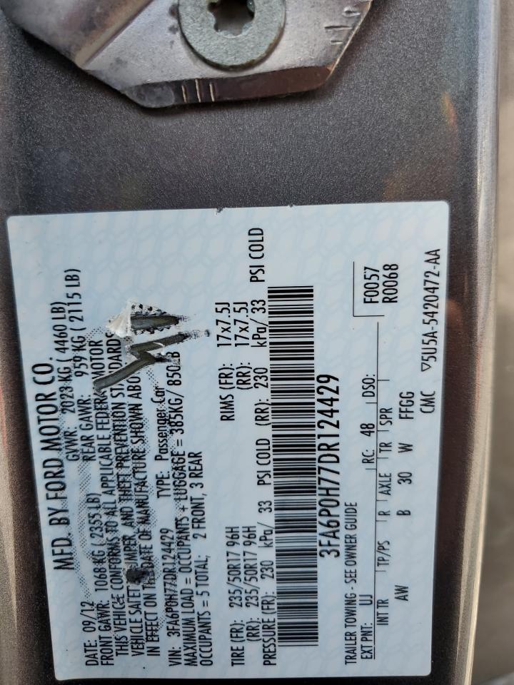 3FA6P0H77DR124429 2013 Ford Fusion Se