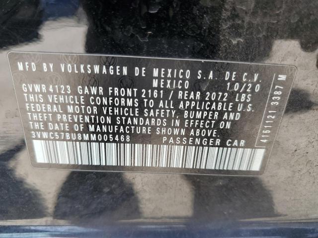 2021 Volkswagen Jetta S VIN: 3VWC57BU8MM005468 Lot: 59329154