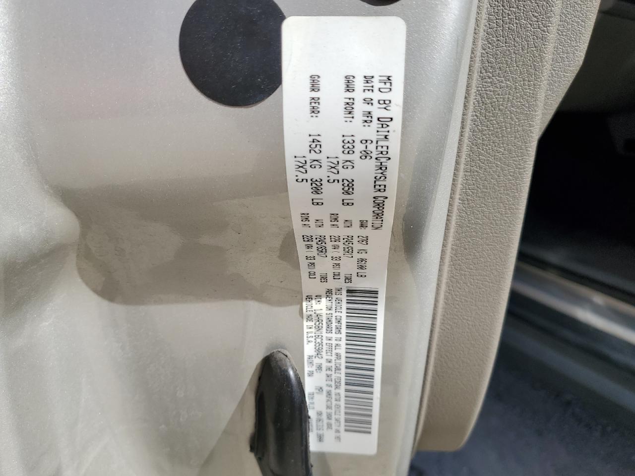 1J4HR58N16C359042 2006 Jeep Grand Cherokee Limited