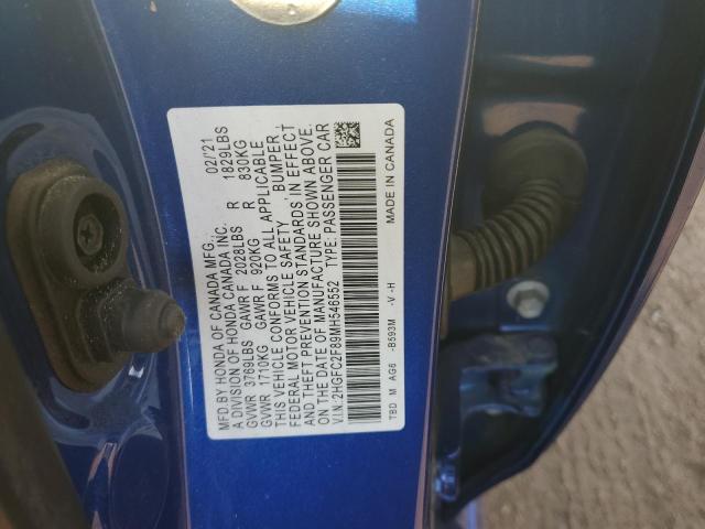 2HGFC2F89MH546552 2021 Honda Civic Sport