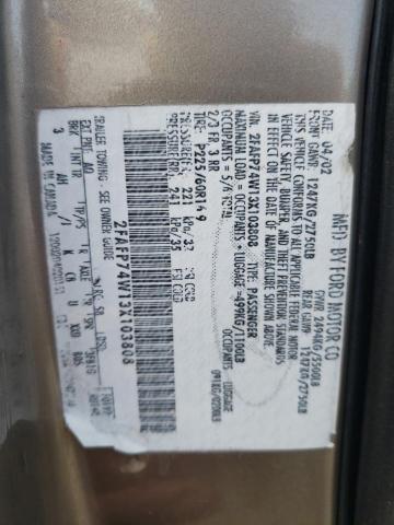 2003 Ford Crown Victoria Lx VIN: 2FAFP74W13X103808 Lot: 57494804