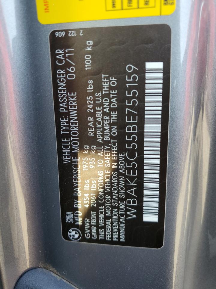 WBAKE5C55BE755159 2011 BMW 328 I Sulev