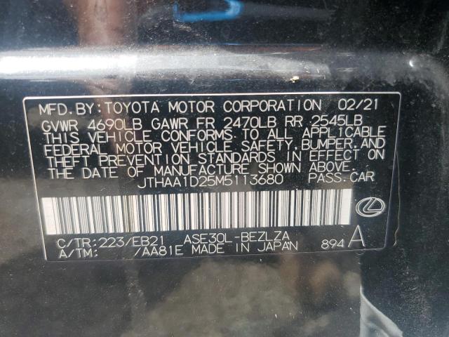 2021 Lexus Is 300 VIN: JTHAA1D25M5113680 Lot: 59411834