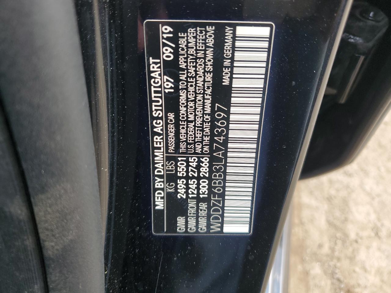 WDDZF6BB3LA743697 2020 Mercedes-Benz E Amg 53 4Matic