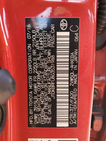 2016 Toyota Prius VIN: JTDKBRFU8G3531988 Lot: 61077234