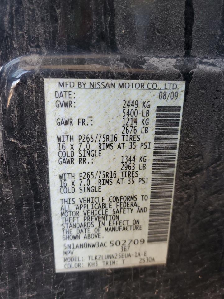 5N1AN0NW3AC502709 2010 Nissan Xterra Off Road