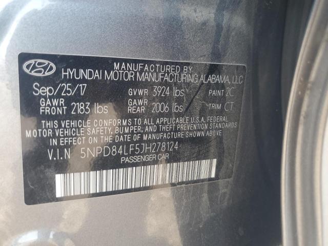 5NPD84LF5JH278124 2018 Hyundai Elantra Sel