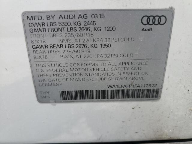 VIN WA1LFAFP1FA112972 2015 Audi Q5, Premium Plus no.12