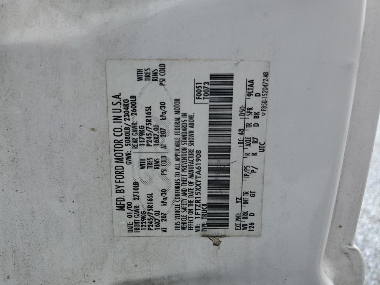 1FTZR15XXYTA61908 2000 Ford Ranger Super Cab