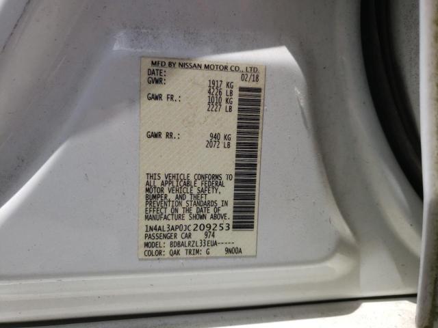 2018 NISSAN ALTIMA 2.5 - 1N4AL3AP0JC209253