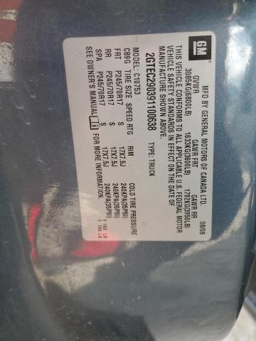 2009 GMC Sierra C1500 Sle VIN: 2GTEC290391100638 Lot: 59589244