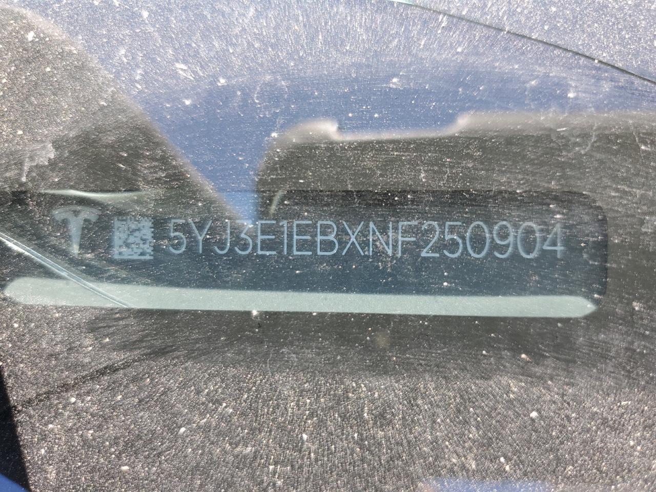 5YJ3E1EBXNF250904 2022 Tesla Model 3