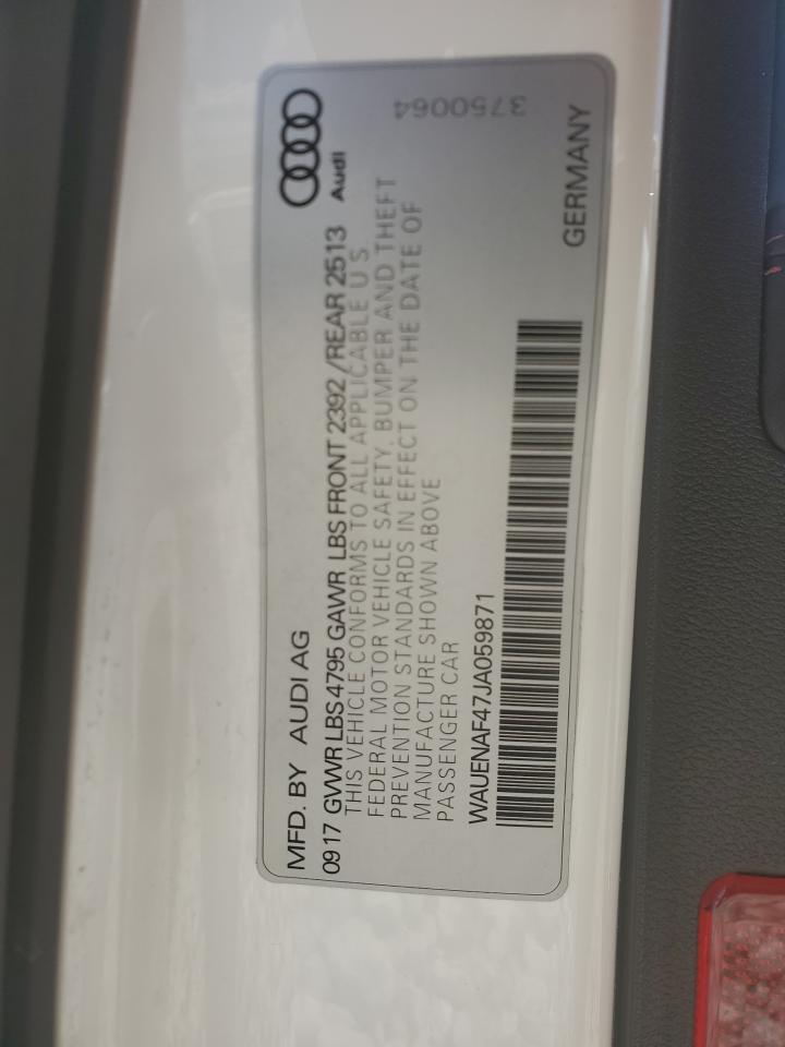 WAUENAF47JA059871 2018 Audi A4 Premium Plus