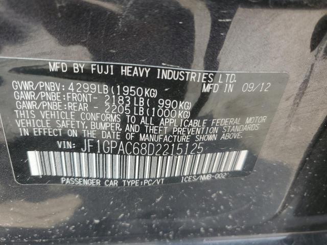 2013 Subaru Impreza Premium VIN: JF1GPAC68D2215125 Lot: 60020404