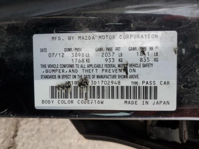 VIN JM1BL1TF3D1702948 2013 Mazda 3, I no.12