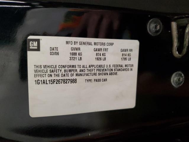 2006 Chevrolet Cobalt Lt VIN: 1G1AL15F267827988 Lot: 56966744