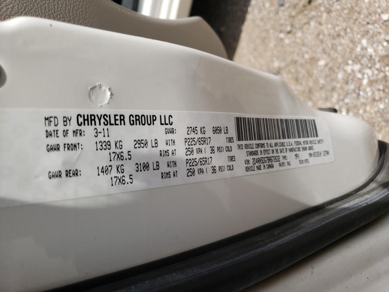 2D4RN5DG7BR672632 2011 Dodge Grand Caravan Crew