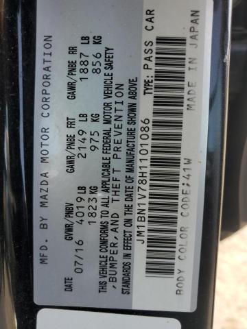 2017 Mazda 3 Touring VIN: JM1BN1V78H1101086 Lot: 60853384