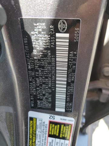 VIN 4T1T11AK2NU636981 2022 Toyota Camry, SE no.12