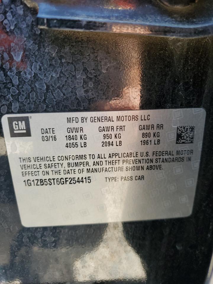 1G1ZB5ST6GF254415 2016 Chevrolet Malibu Ls