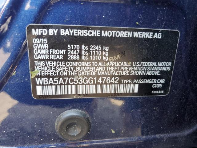 VIN WBA5A7C53GG147642 2016 BMW 5 Series, 528 XI no.12