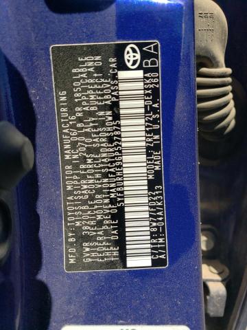 2016 TOYOTA COROLLA L - 5YFBURHE9GP527875
