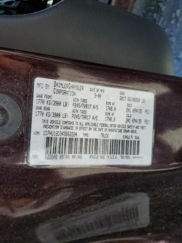 2004 Dodge Ram 1500 St VIN: 1D7HU18D34S662224 Lot: 57976714