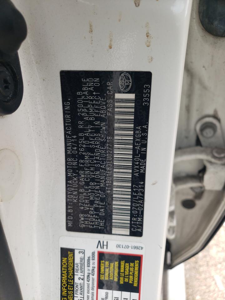 4T1BD1EB3EU027718 2014 Toyota Avalon Hybrid