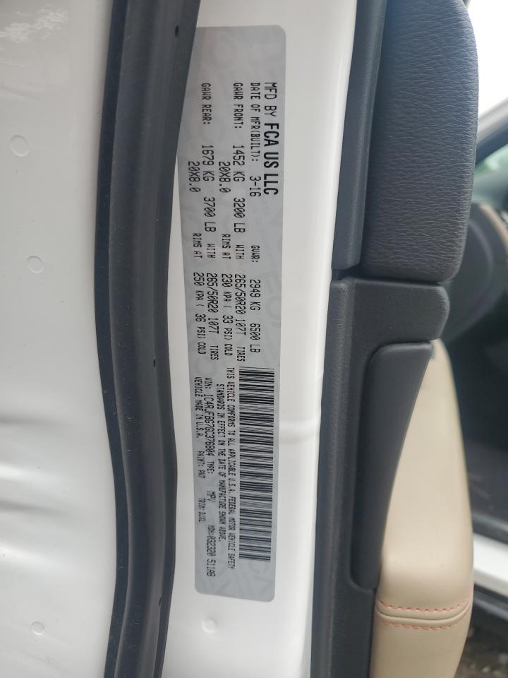 1C4RJFBG7GC376804 2016 Jeep Grand Cherokee Limited