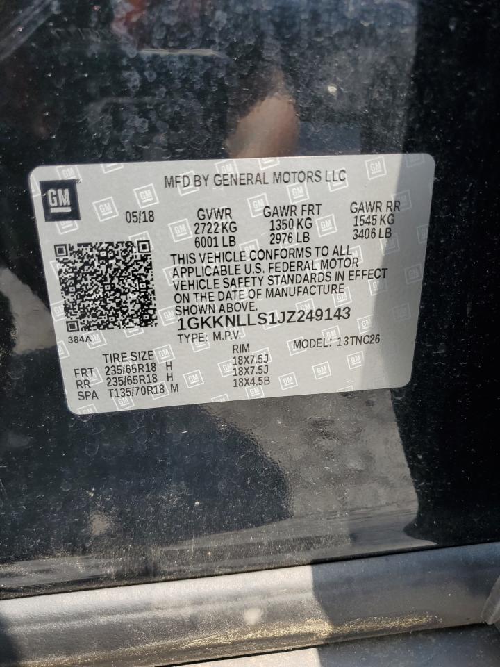 1GKKNLLS1JZ249143 2018 GMC Acadia Sle