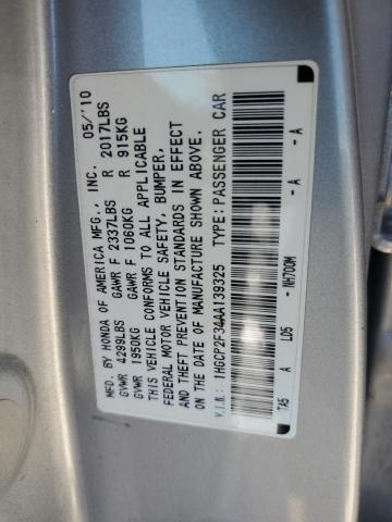 1HGCP2F34AA139325 2010 Honda Accord Lx