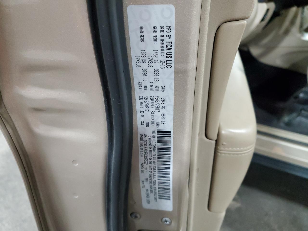 1C4RJFAG9FC197597 2015 Jeep Grand Cherokee Laredo