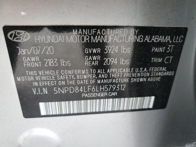 5NPD84LF6LH579312 2020 HYUNDAI ELANTRA - Image 12