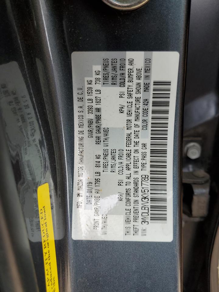 3MYDLBYV3KY517789 2019 Toyota Yaris L