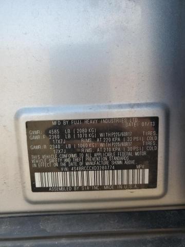 2013 Subaru Outback 2.5I Premium VIN: 4S4BRCCCXD3280774 Lot: 59677414