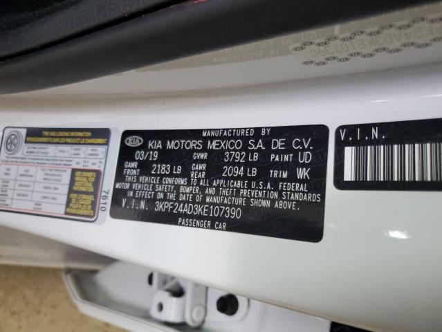 2019 Kia Forte Fe VIN: 3KPF24AD3KE107390 Lot: 60930344