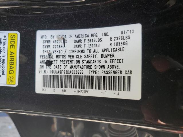 2013 Acura Tl Tech VIN: 19UUA9F53DA002655 Lot: 60292564