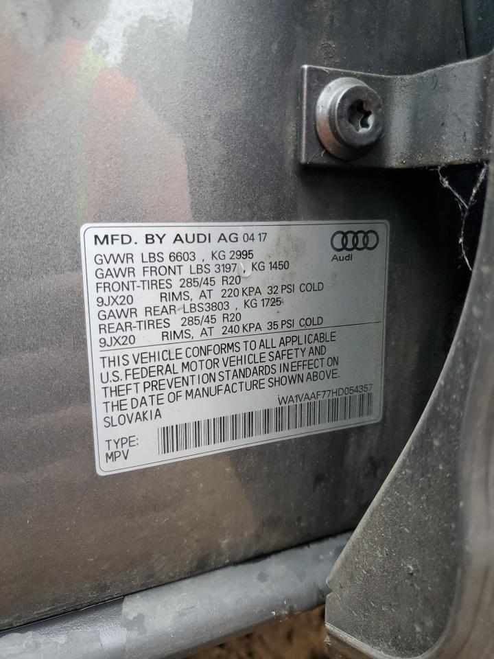 WA1VAAF77HD054357 2017 Audi Q7 Prestige